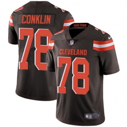 Nike Browns 78 Jack Conklin Brown Team Color Men Stitched NFL Vapor Untouchable Limited Jersey