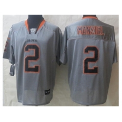 Nike Cleveland Browns 2 Johnny Manziel Grey Elite Lights Out NFL Jersey