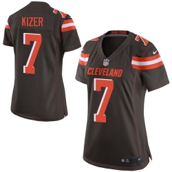 Nike Browns #7 DeShone Kizer Brown Team Color Womens Stitched NFL New Elite Jersey