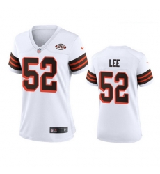 Women Cleveland Browns 52 Elijah Lee Nike 1946 Collection Alternate Game Limited NFL Jersey   White