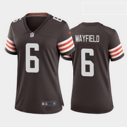 Women Cleveland Browns Baker Mayfield 2020 Alternate Vapor Limited Jersey Brown