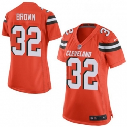 Womens Nike Cleveland Browns 32 Jim Brown Game Orange Alternate NFL Jersey