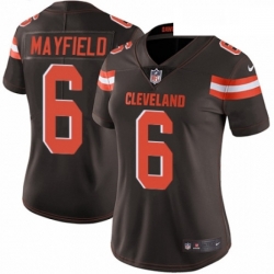 Womens Nike Cleveland Browns 6 Baker Mayfield Brown Team Color Vapor Untouchable Limited Player NFL Jersey