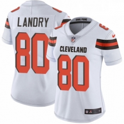 Womens Nike Cleveland Browns 80 Jarvis Landry White Vapor Untouchable Limited Player NFL Jersey