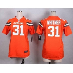 nike women nfl jerseys cleveland browns 31 whitner orange[nike][new style]