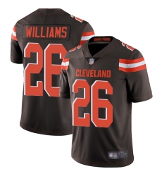 Browns 26 Greedy Williams Brown Team Color Youth Stitched Football Vapor Untouchable Limited Jersey