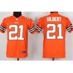 Youth Nike Cleveland Browns 21 Justin Gilbert Orange NFL Jersey