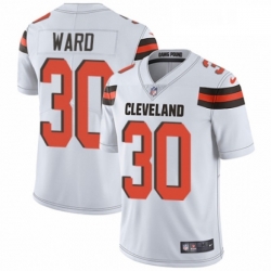 Youth Nike Cleveland Browns 30 Denzel Ward White Vapor Untouchable Elite Player NFL Jersey