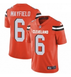 Youth Nike Cleveland Browns 6 Baker Mayfield Orange Alternate Vapor Untouchable Limited Player NFL Jersey