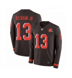 Youth Odell Beckham Jr Limited Brown Nike Jersey NFL Cleveland Browns 13 Therma Long Sleeve