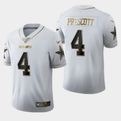 Cowboys 4 Dak Prescott White 100th Season Vapor Untouchable Limited Jersey