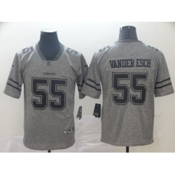 Cowboys 55 Leighton Vander Esch Gray Gridiron Gray Vapor Untouchable Limited Jersey