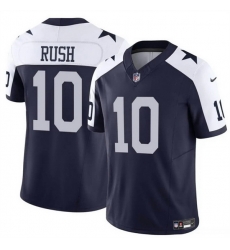 Men Dallas Cowboys 10 Cooper Rush Navy White Thanksgiving Vapor Untouchable Limited Stitched Football Jersey