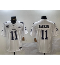 Men Dallas Cowboys 11 Micah Parsons 2024 White F U S E  With Established In 1960 Patch Stitched Football Jersey 2