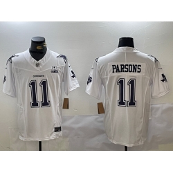 Men Dallas Cowboys 11 Micah Parsons 2024 White F U S E  With Established In 1960 Patch Stitched Football Jersey