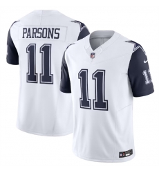 Men Dallas Cowboys 11 Micah Parsons White 2023 F U S E  Vapor Limited Stitched Football Jersey