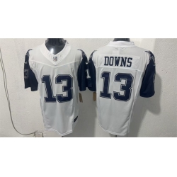 Men Dallas Cowboys  13 Caleb Downs White 2026 F U S E Vapor Untouchable Limited Stitched Football Jersey