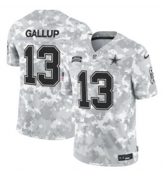 Men Dallas Cowboys 13 Michael Gallup 2024 F U S E Arctic Camo Salute To Service Limited Stitched Football Jersey