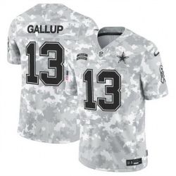 Men Dallas Cowboys 13 Michael Gallup 2024 F U S E Arctic Camo Salute To Service Limited Stitched Football Jersey