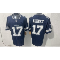 Men Dallas Cowboys  17 Brandon Aubrey Navy 2026 F U S E Vapor Untouchable Limited Stitched Football Jersey