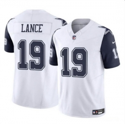 Men Dallas Cowboys 19 Trey Lance White 2023 F U S E Vapor Untouchable Limited Stitched Football Jersey