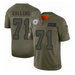 Men Dallas Cowboys 71 Lael Collins Limited Camo 2019 Salute to Service Football Jersey