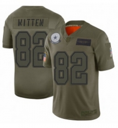 Men Dallas Cowboys 82 Jason Witten Limited Camo 2019 Salute to Service Football Jersey