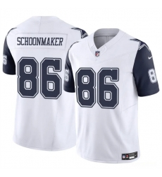 Men Dallas Cowboys 86 Luke Schoonmaker White 2023 F U S E Vapor Untouchable Limited Stitched Football Jersey 1