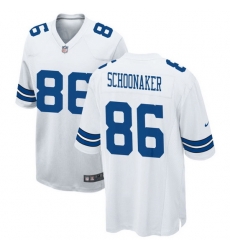 Men Dallas Cowboys  86 Luke Schoonmaker  White Vapor Untouchable Stitched Jersey