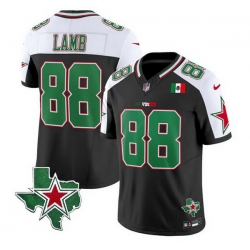 Men Dallas Cowboys 88 CeeDee Lamb 2024 Mexico Black White F U S E  Stitched Football Jersey