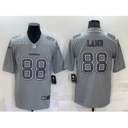 Men Dallas Cowboys 88 CeeDee Lamb Grey Atmosphere Fashion Stitched Jersey