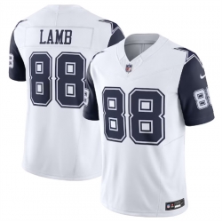 Men Dallas Cowboys 88 CeeDee Lamb White 2023 F U S E  Vapor Limited Stitched Football Jersey