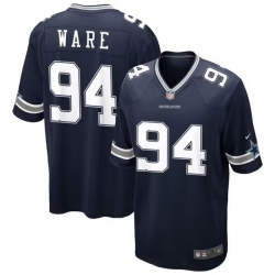 Men Dallas Cowboys 94 DeMarcus Ware Navy Vapor Limited Stitched Jersey