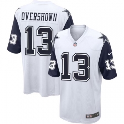 Men Dallas Cowboys DeMarvion Overshown #13 White Thanksgiven Stitched NFL Jersey