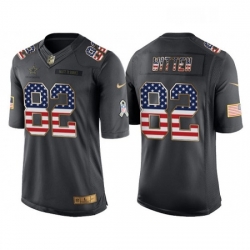 Mens Nike Dallas Cowboys 82 Jason Witten Limited Black USA Flag Salute To Service NFL Jersey