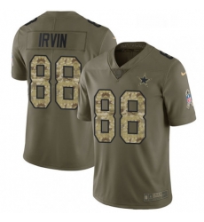 Mens Nike Dallas Cowboys 88 Michael Irvin Limited OliveCamo 2017 Salute to Service NFL Jersey