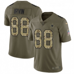 Mens Nike Dallas Cowboys 88 Michael Irvin Limited OliveCamo 2017 Salute to Service NFL Jersey