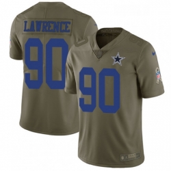 Mens Nike Dallas Cowboys 90 Demarcus Lawrence Limited Olive 2017 Salute to Service NFL Jersey