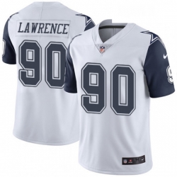 Mens Nike Dallas Cowboys 90 Demarcus Lawrence Limited White Rush Vapor Untouchable NFL Jersey