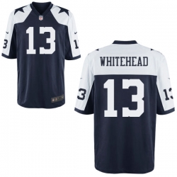 Nike Cowboys 13 Lucky Whitehead Blue Thanksgiving Elite Jersey