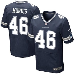 Nike Cowboys #46 Alfred Morris Navy Blue Team Color Mens Stitched NFL Elite Jersey