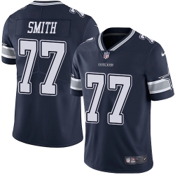 Nike Cowboys #77 Tyron Smith Navy Blue Team Color Mens Stitched NFL Vapor Untouchable Limited Jersey