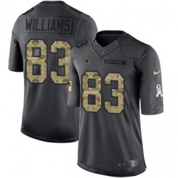 Nike Cowboys #83 Terrance Williams Black Mens Stitched NFL Limited 2016 Salute To Service Jersey