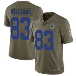 Nike Cowboys #83 Terrance Williams Olive Mens Stitched NFL Limited 2017 Salute To Service Jersey