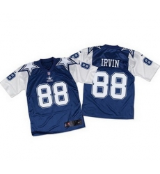 Nike Cowboys #88 Michael Irvin Navy BlueWhite Throwback Mens Stitched NFL Elite Jersey