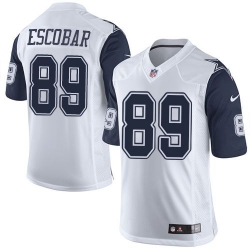 Nike Cowboys #89 Gavin Escobar White Mens Stitched NFL Limited Rush Jerseys