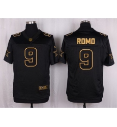 Nike Cowboys #9 Tony Romo Black Mens Stitched NFL Elite Pro Line Gold Collection Jersey