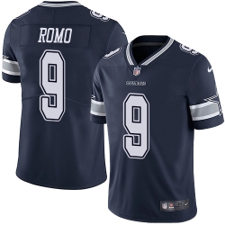 Nike Cowboys #9 Tony Romo Navy Blue Team Color Mens Stitched NFL Vapor Untouchable Limited Jersey