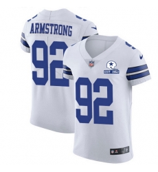 Nike Cowboys 92 Dorance Armstrong White Men Stitched With Established In 1960 Patch NFL New Elite Jersey