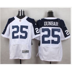 Nike Dallas Cowboys #25 Lance Dunbar White Thanksgiving Throwback Men 27s Stitched NFL Elite Jersey